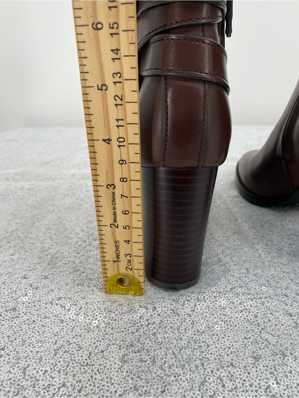 Lauren Ralph Lauren Madisyn Bootie Chestnut Brown Leather Size 6B
